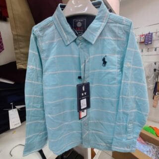 CHEMISE POLO RALPH LAUREN A CARREAUX BLEU