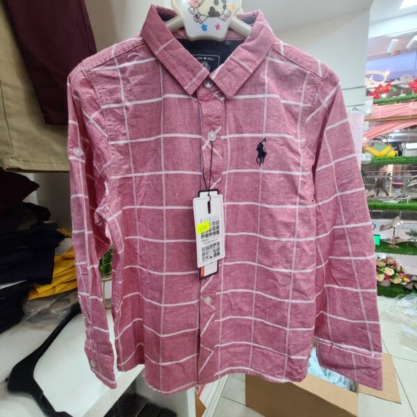 CHEMISE POLO RALPH LAUREN A CARREAUX BLEU – Image 3
