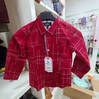 CHEMISE ENFANT ROUGE CARREAUX