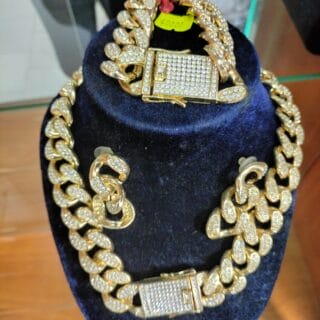 ENSEMBLE COLLIER + BOUCLES D'OREILLES + BRACELET BG-399