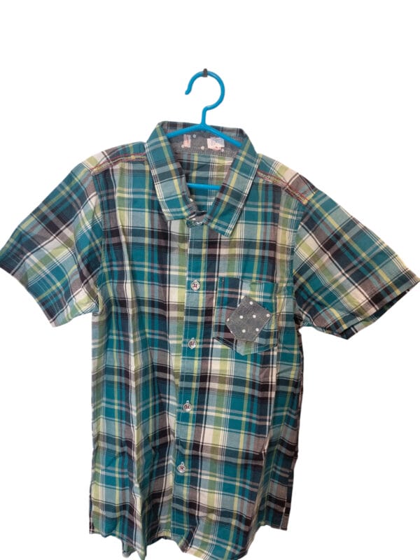 CHEMISE ROSE ENFANT A CARREAUX   D775G