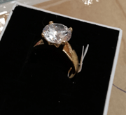 BOX BIJOUX BAGUE DE FIANCAILLE DORE SOLO BGS006