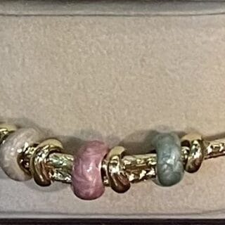 bracelet en or plaqué avec perles 943UG-BX