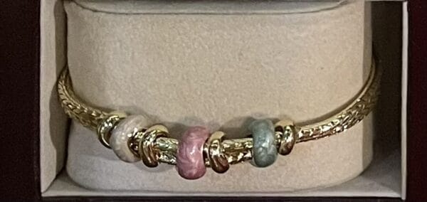 bracelet en or plaqué avec perles 943UG-BX