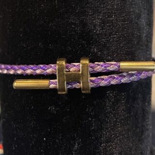 Bracelet Violet avec lettre H 5S8F4-BX