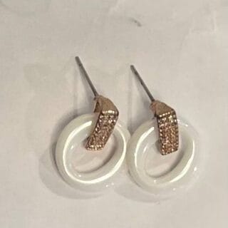 Boucles d'oreilles blanches 12T7A-BX