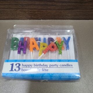 BOUGIE LETTRE HAPPY BIRTHDAY