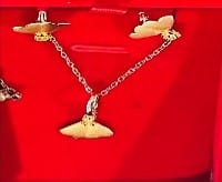 CHAINE AVEC PENDENTIF + BOUCLES D'OREILLES 911E-BX