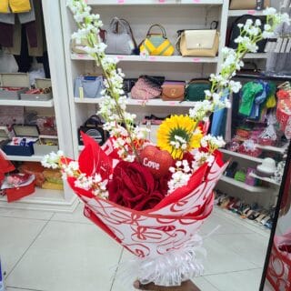 Bouquet de fleur Saint valentin