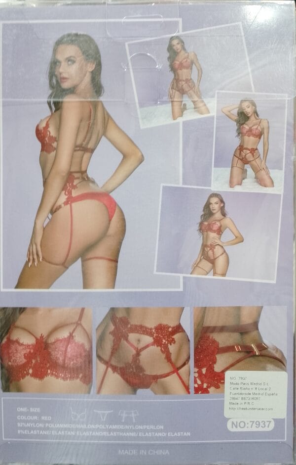 LINGERIE SEXY HEAT UNDERWEAR ROUGE – Image 2